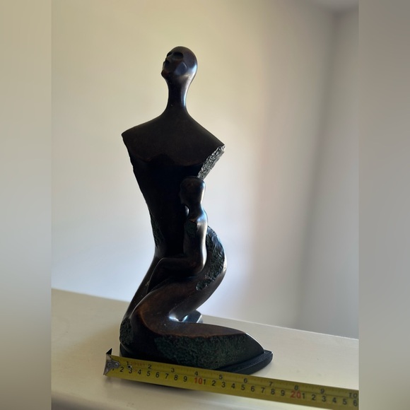 Other - Abstract Bronze Sculpture - Elegant Bronze, Cooper and Turquoise Art Piece